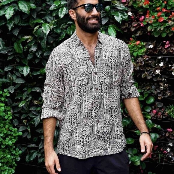 Kenny Flowers Long Sleeve Button Up Shirt Size Large New - Picture 1 of 12